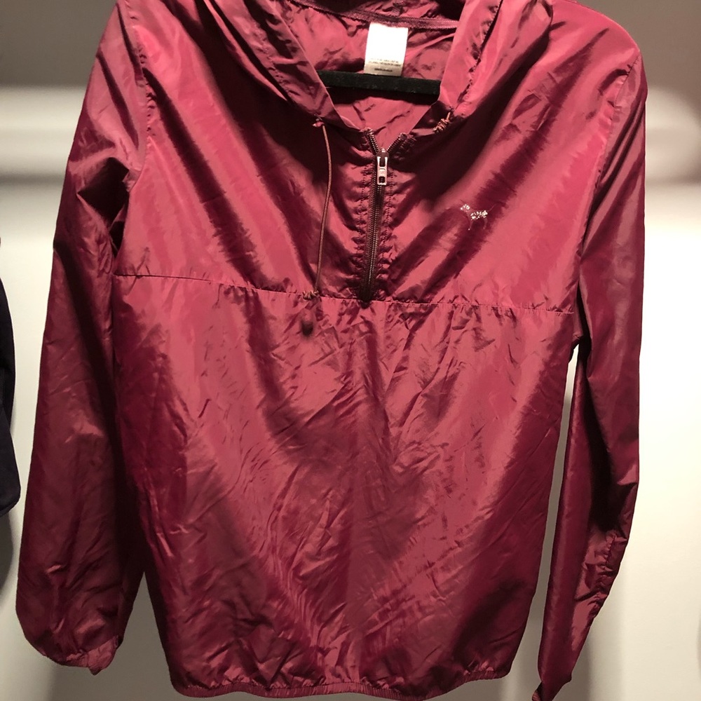 PINK rain pullover.